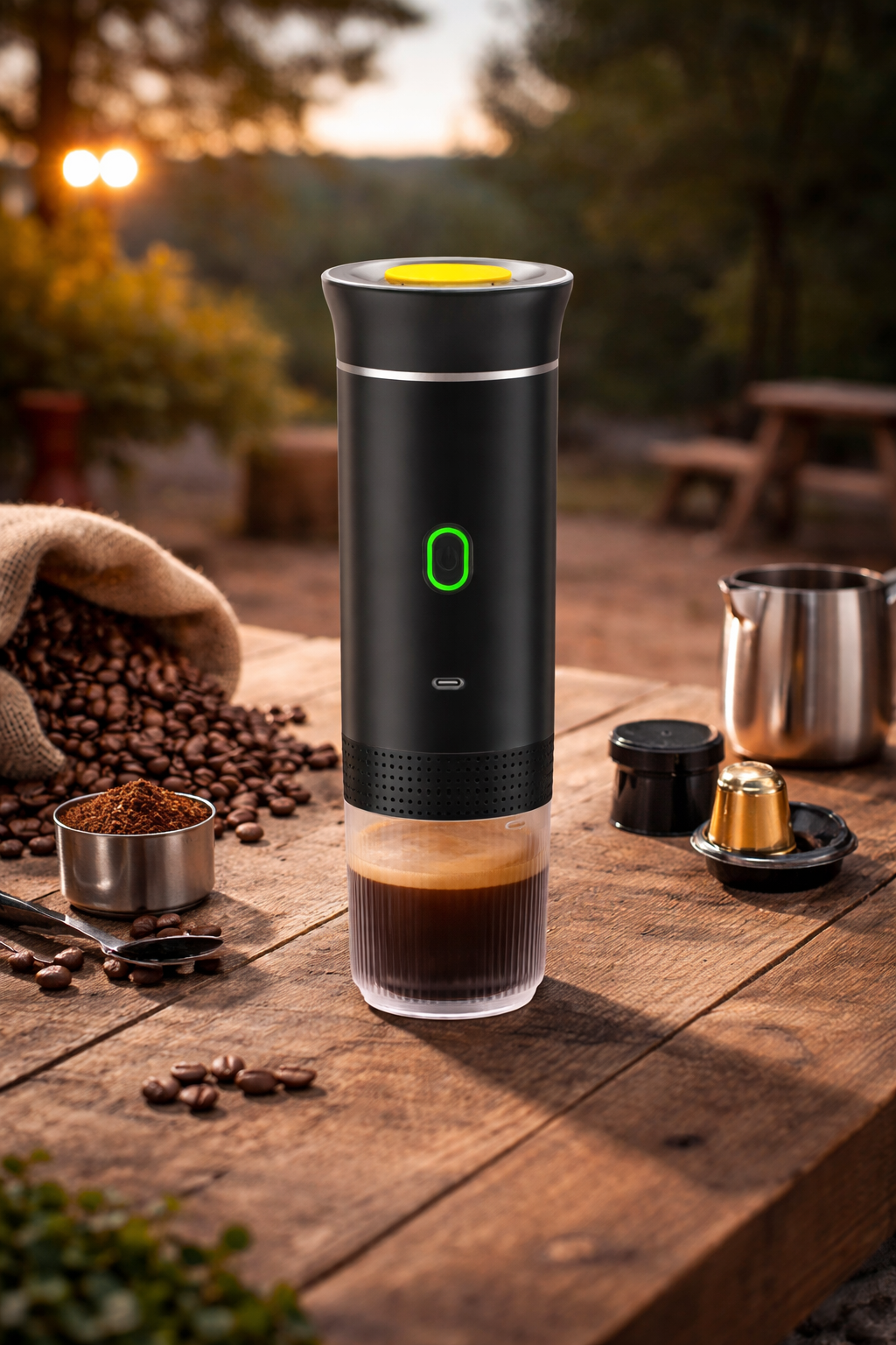 Espressor Portabil 3 în 1 – Nespresso, Dolce Gusto & Cafea