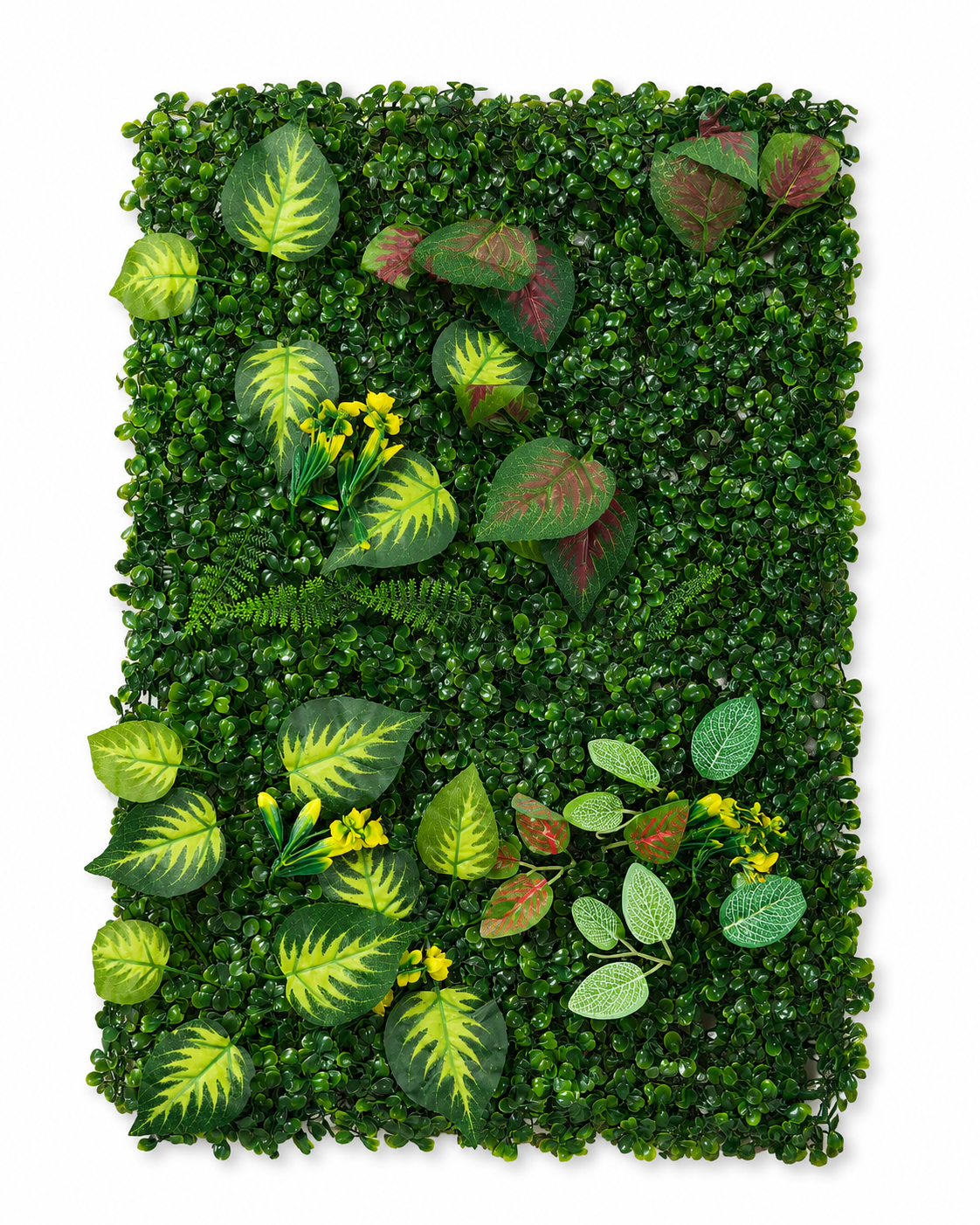 Panou decorativ cu plante verzi artificiale, paravan tip gard viu, 60 x 40 cm