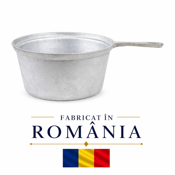 Ceaun Aluminiu Alimentar 6L cu Mâner– Fund Drept, Stabil, Ușor de Curățat, Garanție 12 luni ZanaCasei.Ro