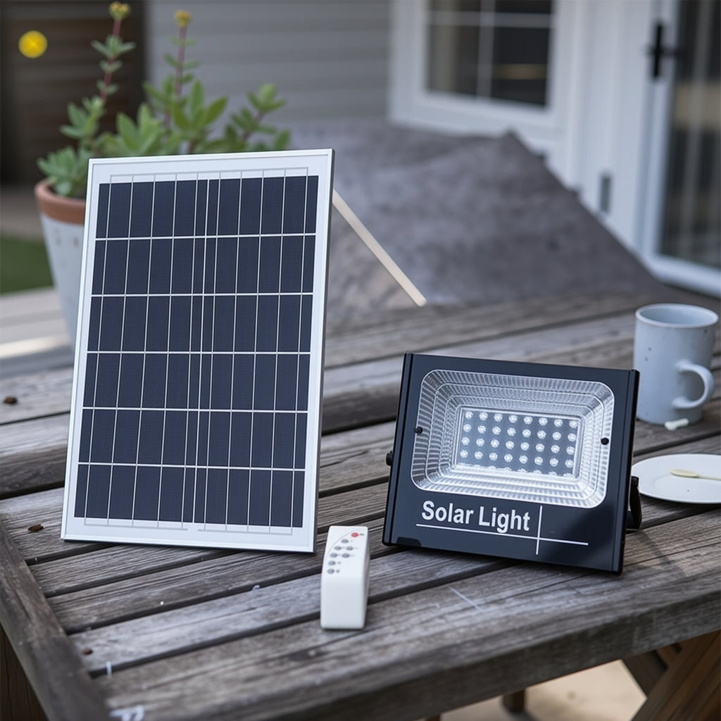 Proiector Solar LED cu Panou Separat 60W, Telecomandă