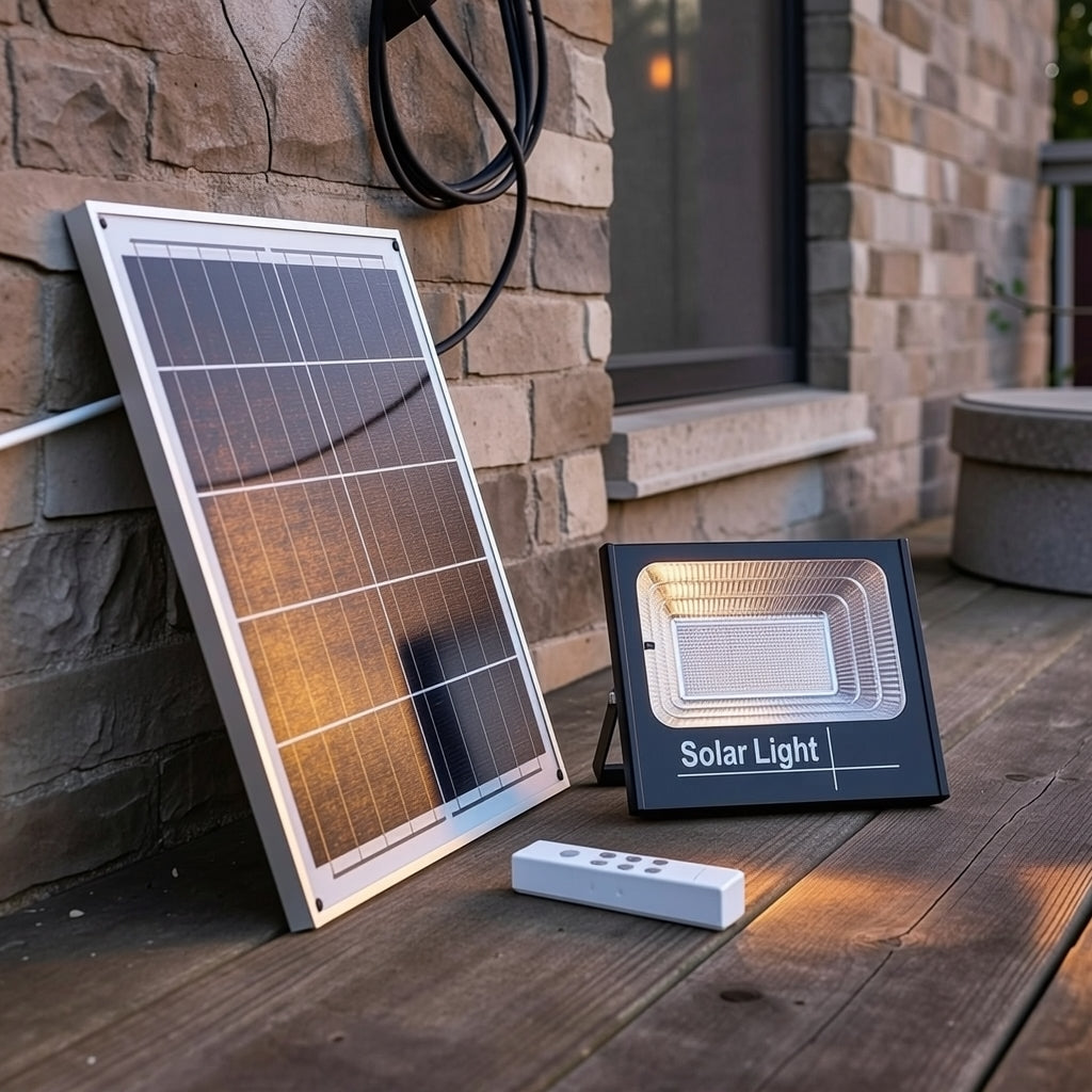 Proiector Solar LED cu Panou Separat 60W, Telecomandă