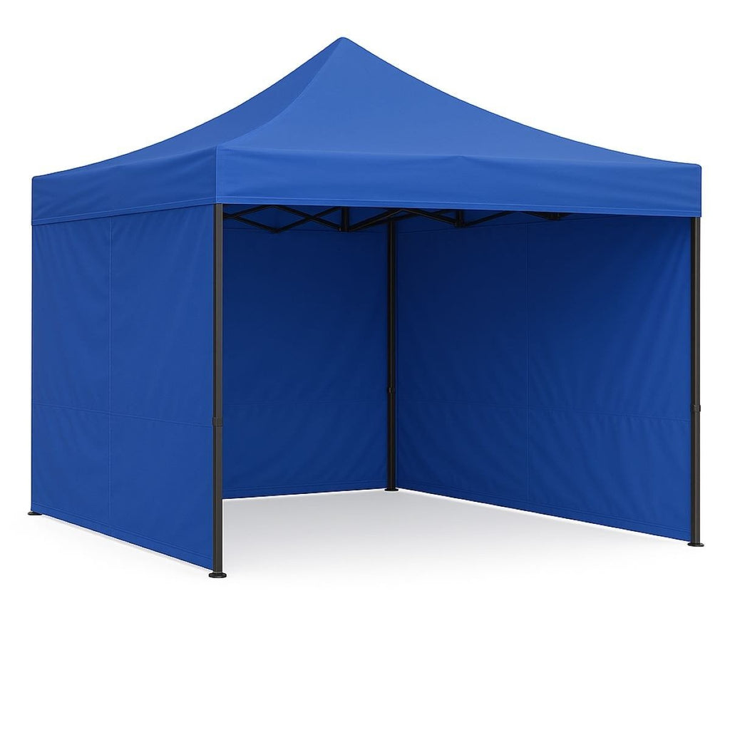 Perete Lateral Albastru Impermeabil pentru Pavilion și Cort 3x3 m – Protecție Împotriva Ploii, Vântului și Soarelui
