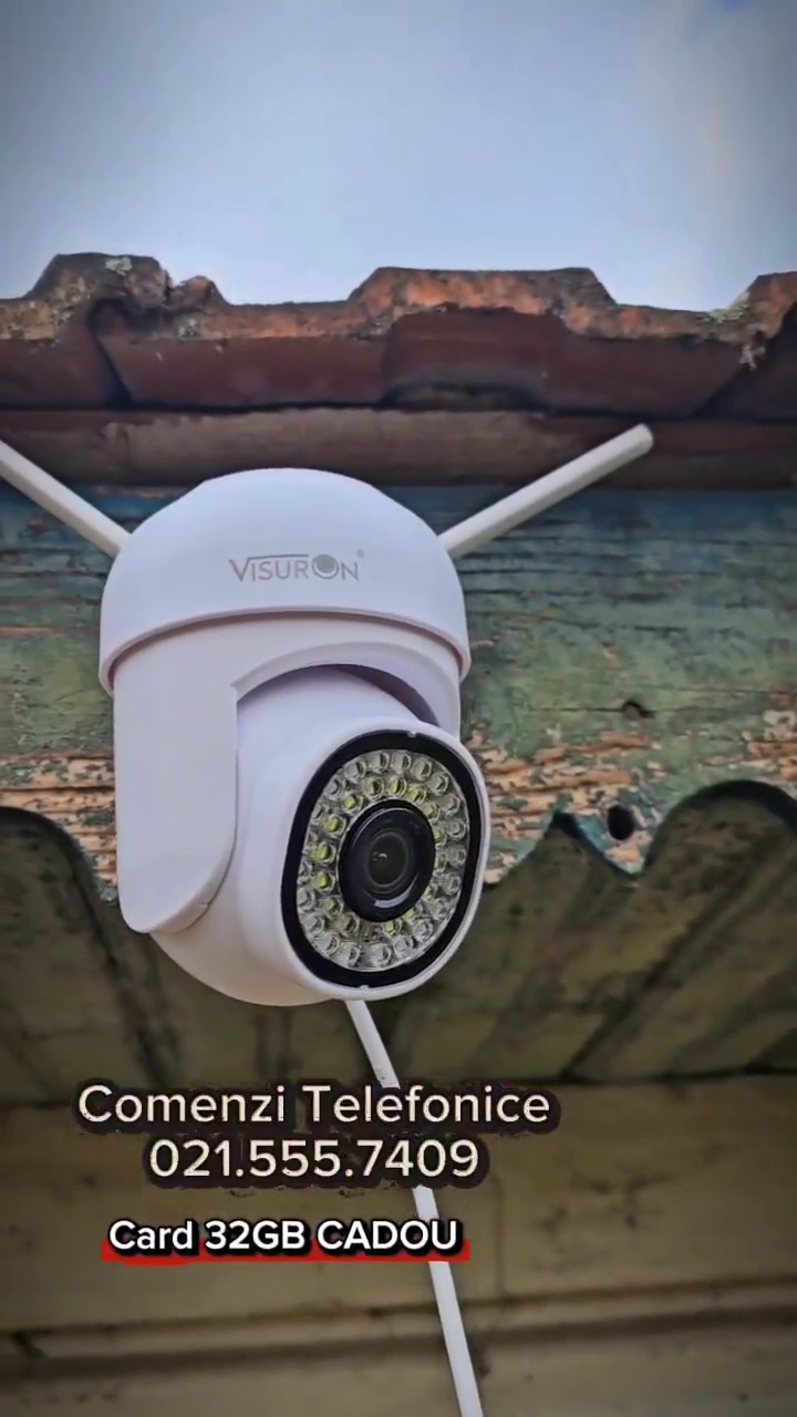 Cameră de Supraveghere VISURON WiFi – Protecție Completă, Zi și Noapte