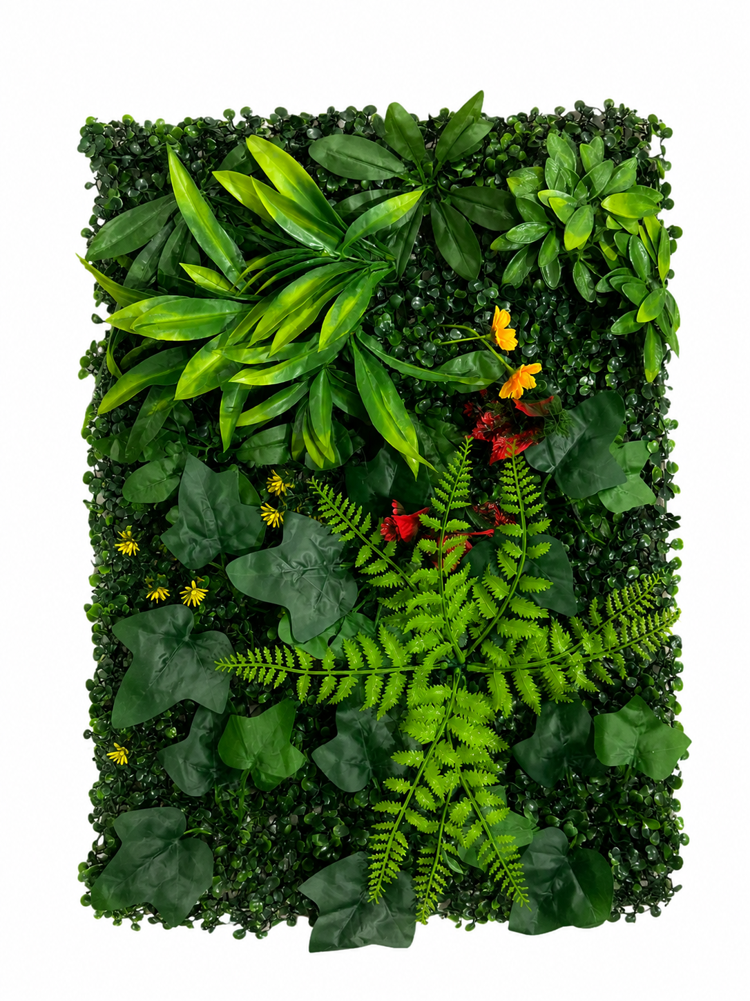 Panou decorativ cu plante verzi artificiale, paravan tip gard viu, 60 x 40 cm
