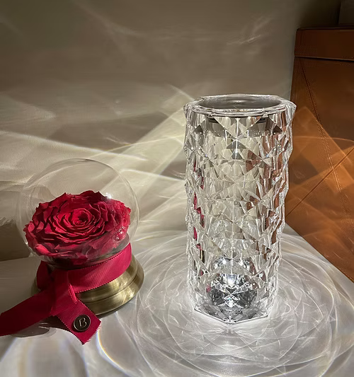 Lampa cu proiector - trandafir