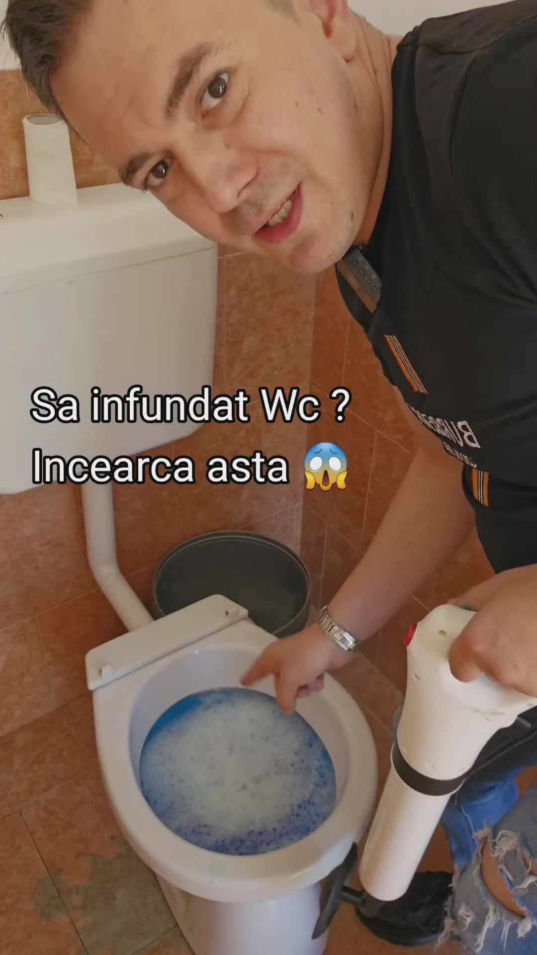 Pompă Aer Comprimat – Desfundă WC, Chiuvetă, Cadă, 4 Capete, Manometru, Fără Chimicale